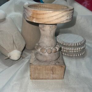 Amazon Natural Wood Candle Holder